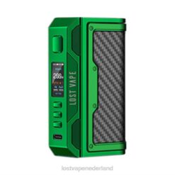 Lost Vape Kopen | groen/koolstofvezel Lost Vape Thelema zoektocht 200w mod 26TD184