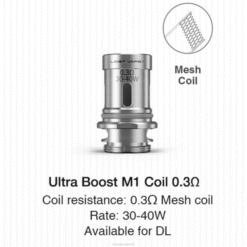 Lost Vape Kopen | m1 0,3ohm Lost Vape Ultra boostspoelen (5-pack) 26TD40