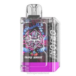 Lost Vape Nederland | drievoudige bessen Lost Vape Orion reep wegwerp | 7500 trekje | 18ml | 50mg 26TD65