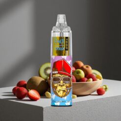 Aardbei-Kiwi RandM Fumot Tornado 7000 Puffs 14 ML E-liquid RGB Light vape wholesale Netherlands