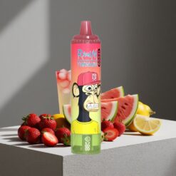 Aardbei Watermeloen Limonade RandM Fumot Tornado 15000 Puffs 25ml LCD vape wholesale Netherlands