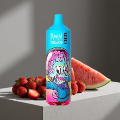 Aardbei Watermeloen RandM Fumot Tornado 9000 Puffs 18 mL Vloeistof Mesh Coil vape wholesale Netherlands