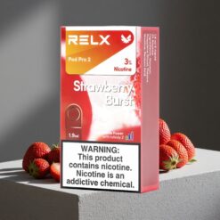 Aardbeien Explosie RELX Pod Pro 2 600 puffs Nicotinegehalte:3% vape wholesale Netherlands