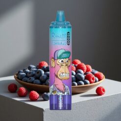 Blauwe Bes Framboos RandM Fumot Tornado 15000 Puffs 25ml LCD vape wholesale Netherlands