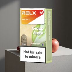 Druif Appel RELX Pod Pro 2 600 puffs Nicotinevrij 1.9ml Verpakking 2/3 pods Eco/Smooth/Boost Mode vape wholesale Netherlands