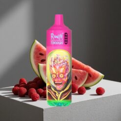 Framboos Watermeloen RandM Fumot Tornado 9000 Puffs 18 mL Vloeistof Mesh Coil vape wholesale Netherlands
