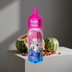 Watermeloen Skittles RandM Fumot Tornado 9000 Puffs 18 mL Vloeistof Mesh Coil vape wholesale Netherlands