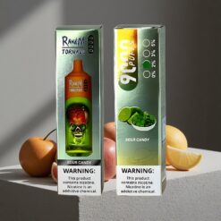 Zure Snoep RandM Fumot Tornado 9000 Puffs 18 mL Vloeistof Mesh Coil vape wholesale Netherlands