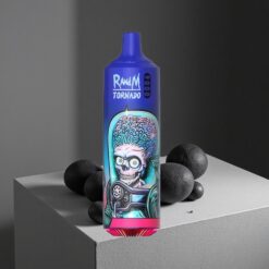 Zwarte IJs RandM Fumot Tornado 9000 Puffs 18 mL Vloeistof Mesh Coil vape wholesale Netherlands